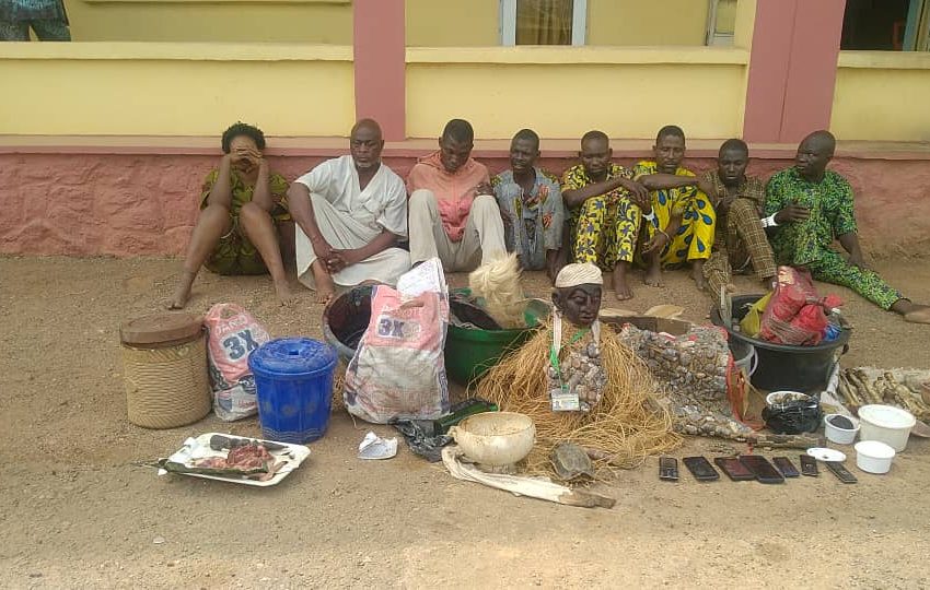  OGUN POLICE COMMAND PRESS RELEASE COUPLE, SIX OTHERS ARRESTED FOR KILLING AND DISMEMBERING OF A 26YRS OLD LADY