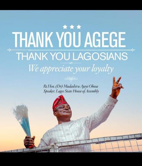 2023 Election: Speaker Obasa Thanks Lagos Electorate