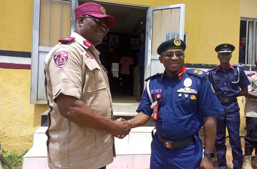  COURTESY CALL : COMMANDANT ALFADARAI SYNERGISES WITH FRSC, AGREES ON COLLECTIVE CONTROL AND MANAGEMENT OF TRAFFIC IN THE STATE.